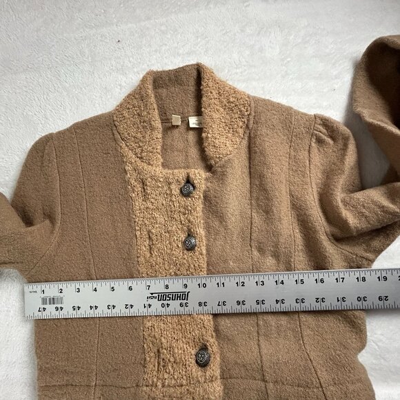Anthropologie Moth Wool Cardigan Sweater Medium Pockets Button Front Cottagecore - Picture 9 of 13